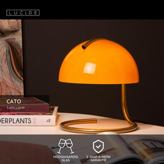 CATO - Tafellamp - Ø 23,5 cm - 1xE27 - Oranje