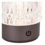 LILY - Oplaadbare Tafellamp - Accu/Batterij - Ø 8 cm - LED 3 StepDim - 1x3W 2700K/3000K - Zwart chroom - Set van 3