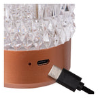 LILY - Oplaadbare Tafellamp - Accu/Batterij - Ø 8 cm - LED 3 StepDim - 1x3W 2700K/3000K - Koper - Set van 3