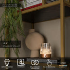 LILY - Oplaadbare Tafellamp - Accu/Batterij - Ø 8 cm - LED 3 StepDim - 1x3W 2700K/3000K - Koper - Set van 3