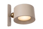 JOLAN - Oplaadbare Bureaulamp/Klemlamp/Wandlamp - Accu/Batterij - LED Dim to warm - 1x3,5W 2700K/5700K - Taupe