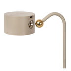 JOLAN - Oplaadbare Bureaulamp/Klemlamp/Wandlamp - Accu/Batterij - LED Dim to warm - 1x3,5W 2700K/5700K - Taupe