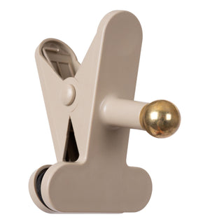 JOLAN - Oplaadbare Bureaulamp/Klemlamp/Wandlamp - Accu/Batterij - LED Dim to warm - 1x3,5W 2700K/5700K - Taupe