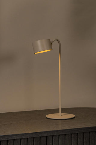 JOLAN - Oplaadbare Bureaulamp/Klemlamp/Wandlamp - Accu/Batterij - LED Dim to warm - 1x3,5W 2700K/5700K - Taupe