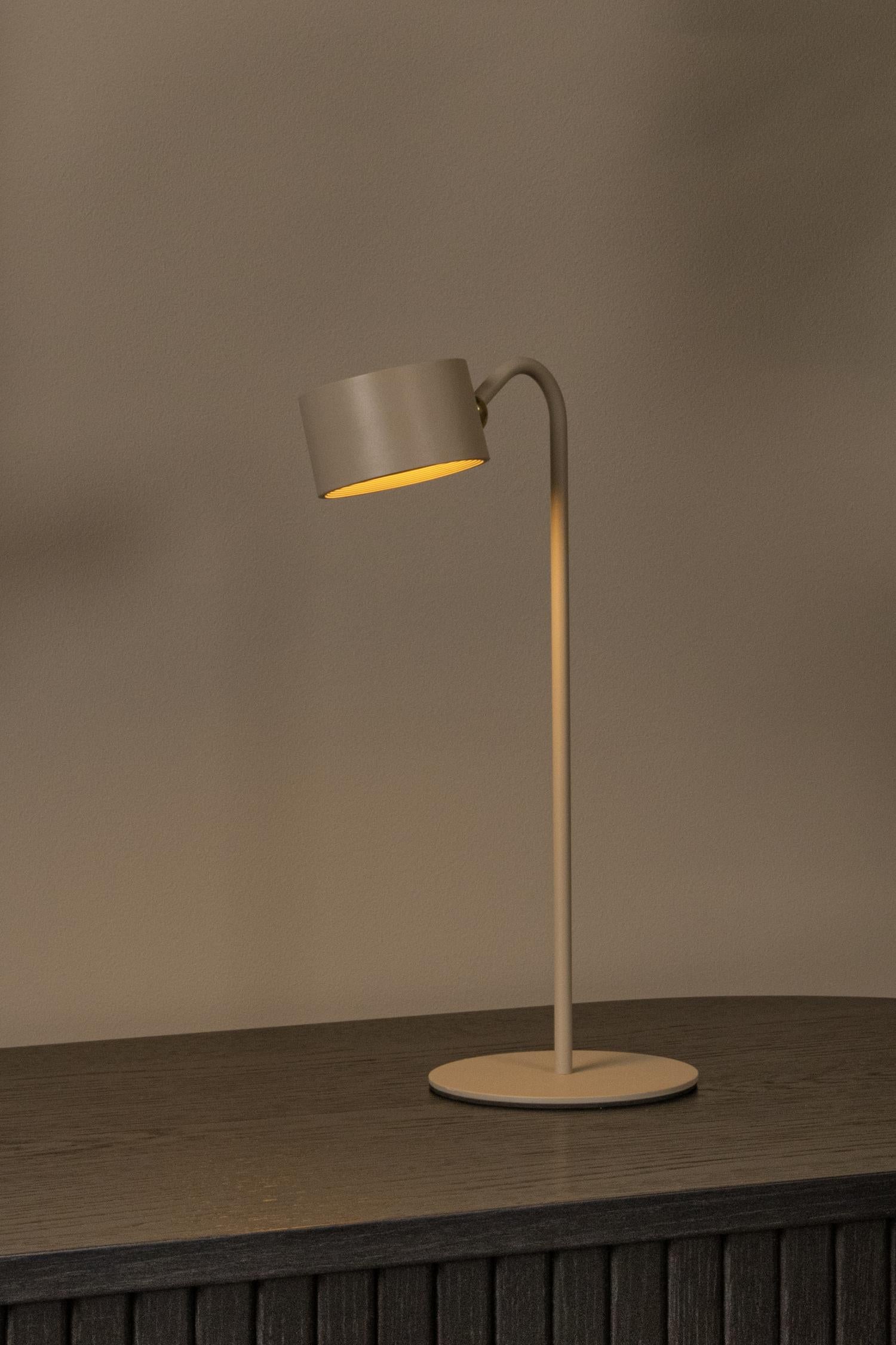JOLAN - Oplaadbare Bureaulamp/Klemlamp/Wandlamp - Accu/Batterij - LED Dim to warm - 1x3,5W 2700K/5700K - Taupe