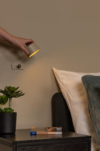 JOLAN - Oplaadbare Bureaulamp/Klemlamp/Wandlamp - Accu/Batterij - LED Dim to warm - 1x3,5W 2700K/5700K - Taupe