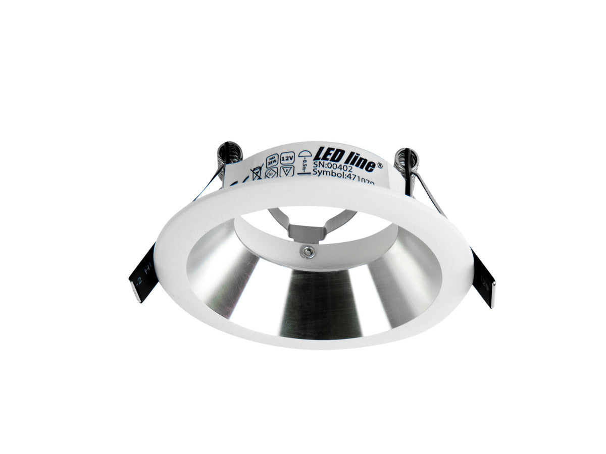 Spot encastrable LED line PRIME rond blanc-argent IP20