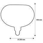 LED Floating ovaal 200 goud E27 4,5W