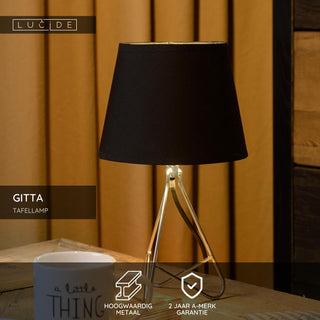 GITTA - Table lamp - Ø 17 cm - 1xE14 - Chrome