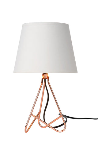 GITTA - Tafellamp - Ø 17 cm - 1xE14 - Koper