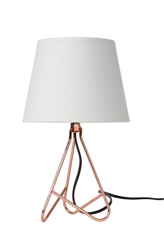 GITTA - Tafellamp - Ø 17 cm - 1xE14 - Koper