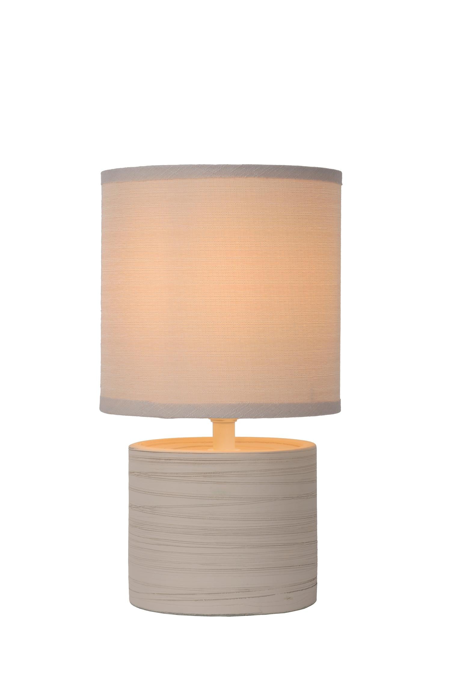 GREASBY - Lampe de table - Ø 14 cm - 1xE14 - Beige