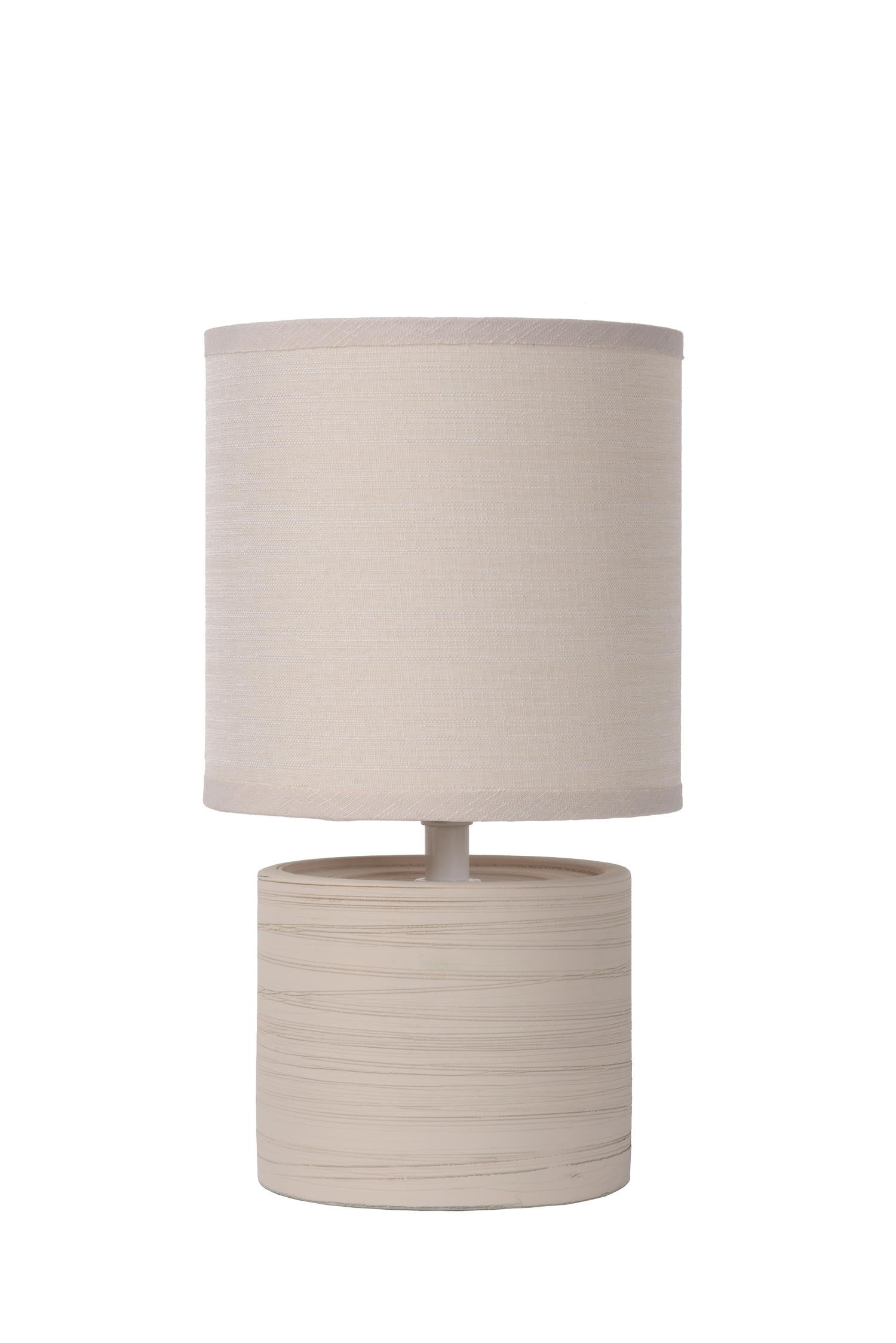 GREASBY - Lampe de table - Ø 14 cm - 1xE14 - Beige