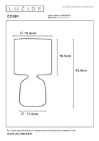 COSBY - Lampe de table - Ø 16,5 cm - 1xE14 - Blanc