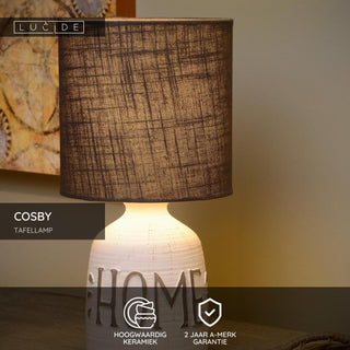 COSBY - Lampe de table - Ø 16,5 cm - 1xE14 - Blanc
