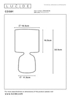COSBY - Lampe de table - Ø 16,5 cm - 1xE14 - Gris