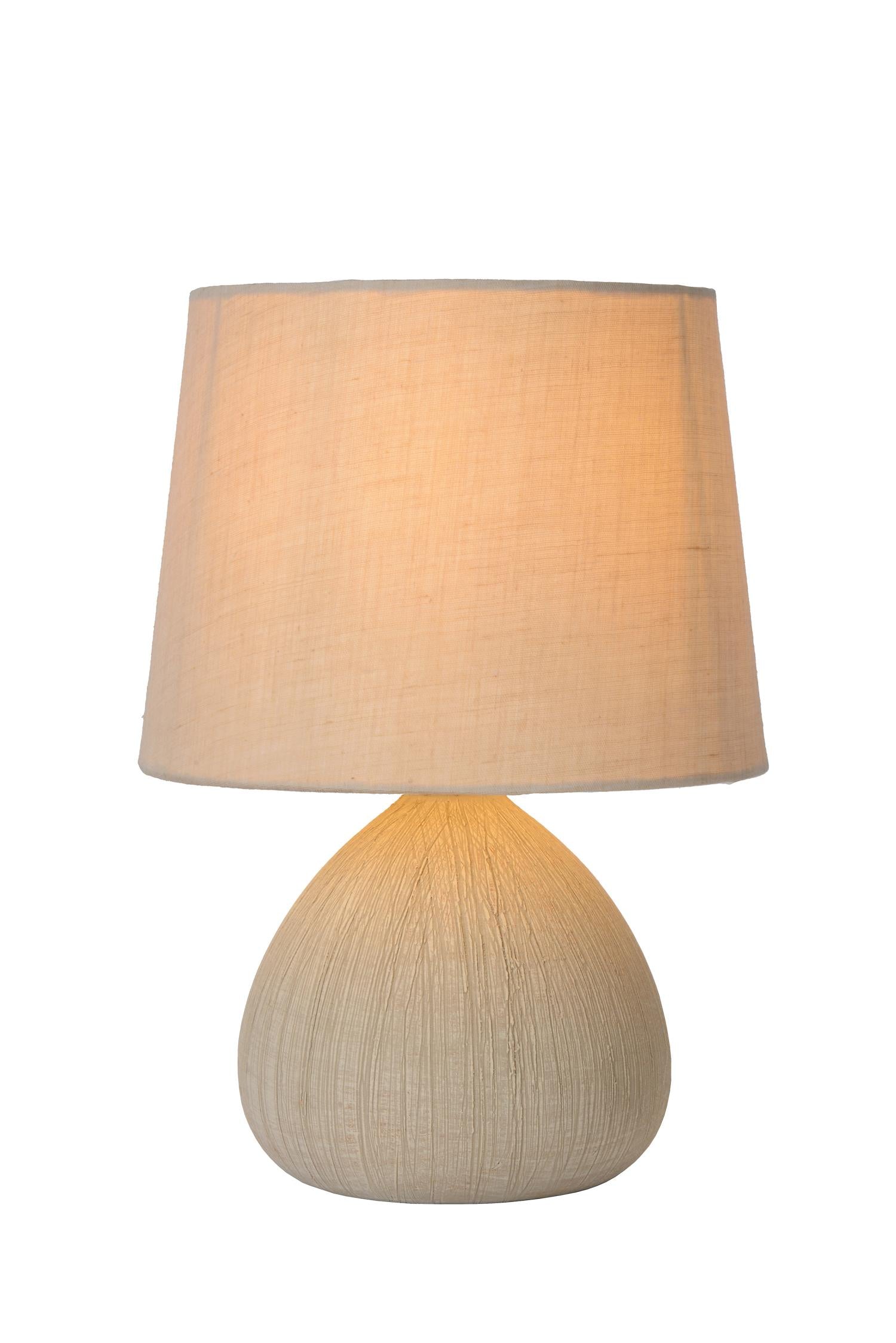 RAMZI - Tafellamp - Ø 18 cm - 1xE14 - Beige