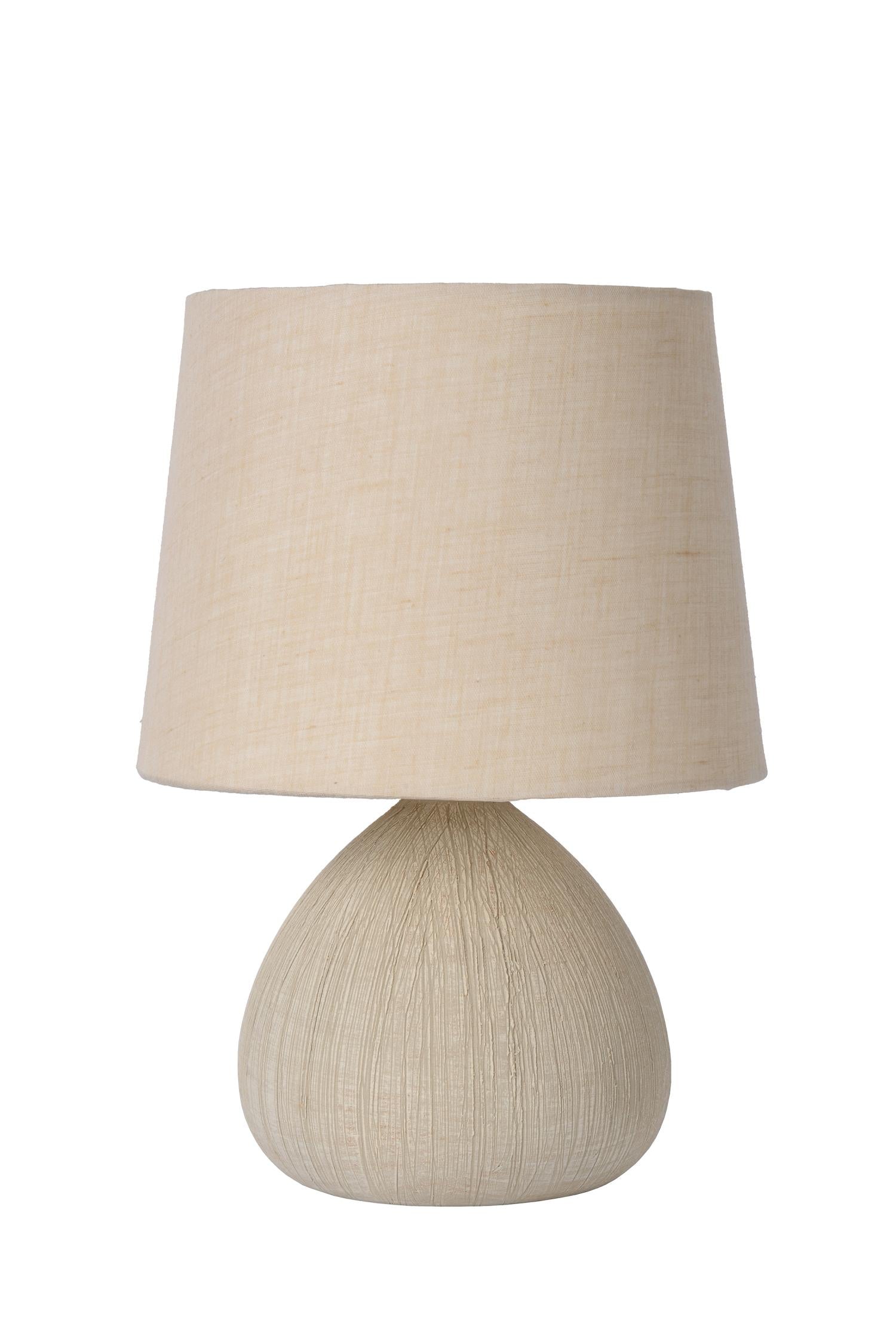 RAMZI - Tafellamp - Ø 18 cm - 1xE14 - Beige