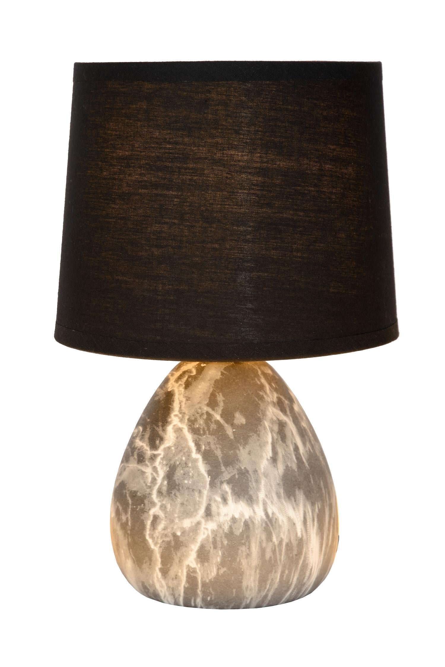 MARMO - Lampe de table - Ø 16 cm - 1xE14 - Noir