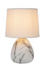 MARMO - Tafellamp - Ø 16 cm - 1xE14 - Wit