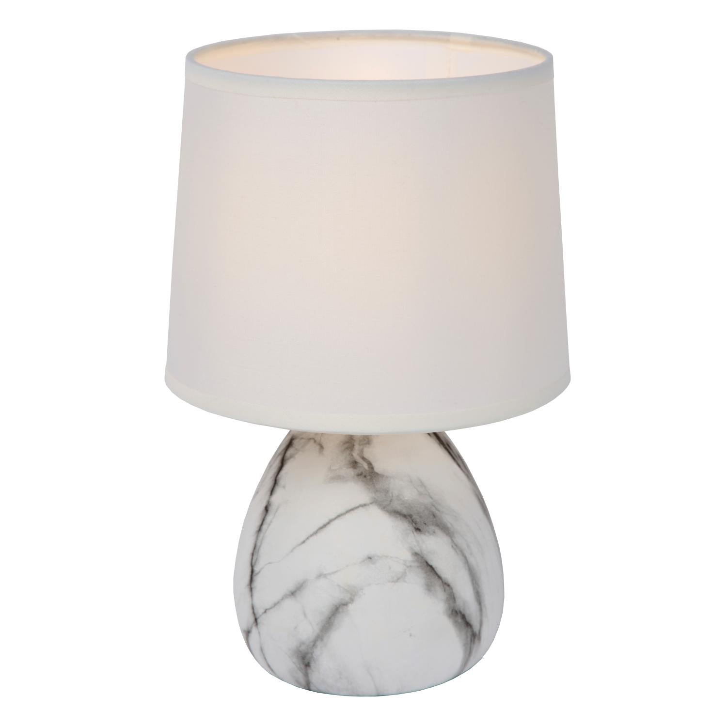 MARMO - Tafellamp - Ø 16 cm - 1xE14 - Wit