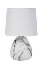MARMO - Tafellamp - Ø 16 cm - 1xE14 - Wit