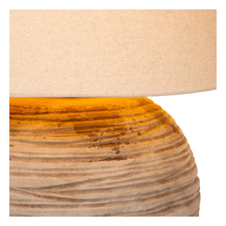 Lucide - DENISE - Lampe de table - Ø 55 cm - 1xE27 - Brun - IP20