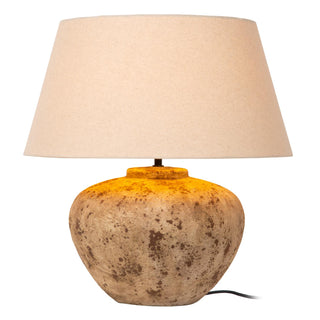 Lucide - DAVINA - Tafellamp - Ø 55 cm - 1xE27 - Bruin - IP20