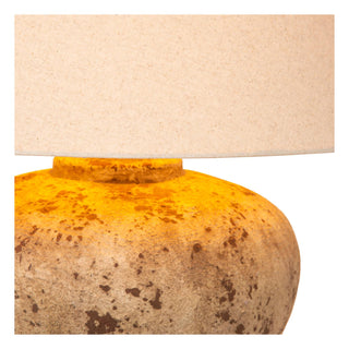 Lucide - DAVINA - Tafellamp - Ø 55 cm - 1xE27 - Bruin - IP20