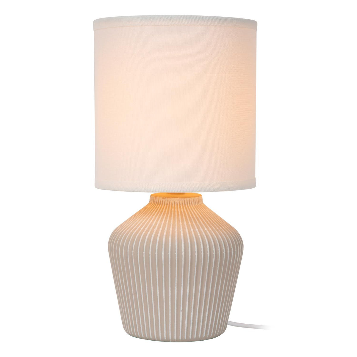 Lucide - FILIZ - Tafellamp - Ø 16 cm - 1xE14 - Beige - IP20