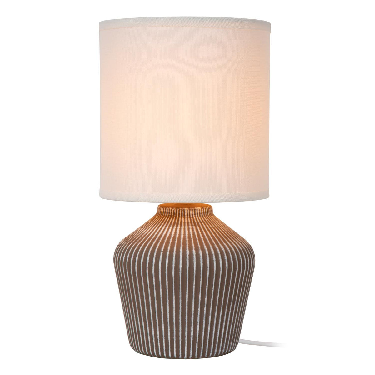Lucide - FILIZ - Tafellamp - Ø 16 cm - 1xE14 - Taupe - IP20