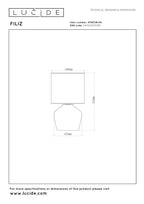 Lucide - FILIZ - Table lamp - Ø 16 cm - 1xE14 - Taupe - IP20
