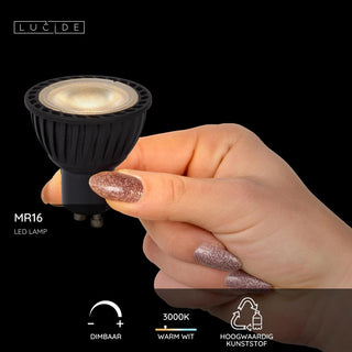 MR16 - Led lamp - Ø 5 cm - LED Dimb. - GU10 - 1x5W 3000K - Zwart