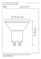 MR16 - LED lamp - Ø 5 cm - LED Dimmable - GU10 - 1x5W 3000K - White