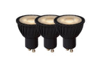 MR16 - LED lamp - Ø 5 cm - LED Dimmable - GU10 - 3x5W 3000K - Black - Set of 3