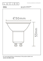 MR16 - LED lamp - Ø 5 cm - LED - GU10 - 1x5W 2700K - Transparent