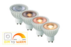 MR16 - Led lamp - Ø 5 cm - LED Dim to warm - GU10 - 1x5W 2200K/3000K - Wit