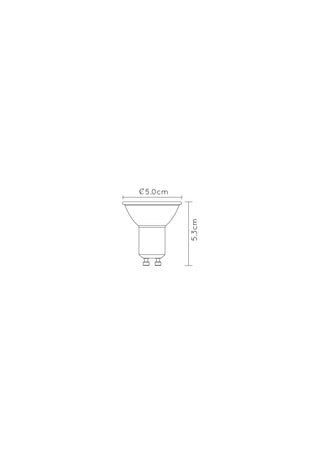 MR16 - LED lamp - Ø 5 cm - LED Dimmable - GU10 - 1x5W 2200K/2500K/2700K - White