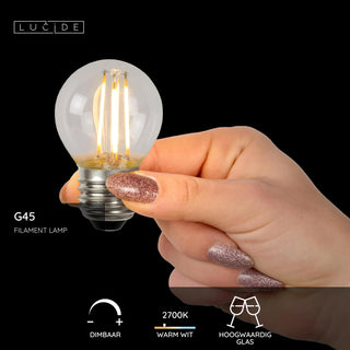 G45 - Filament lamp - Ø 4,5 cm - LED Dimb. - E27 - 1x4W 2700K - Transparant