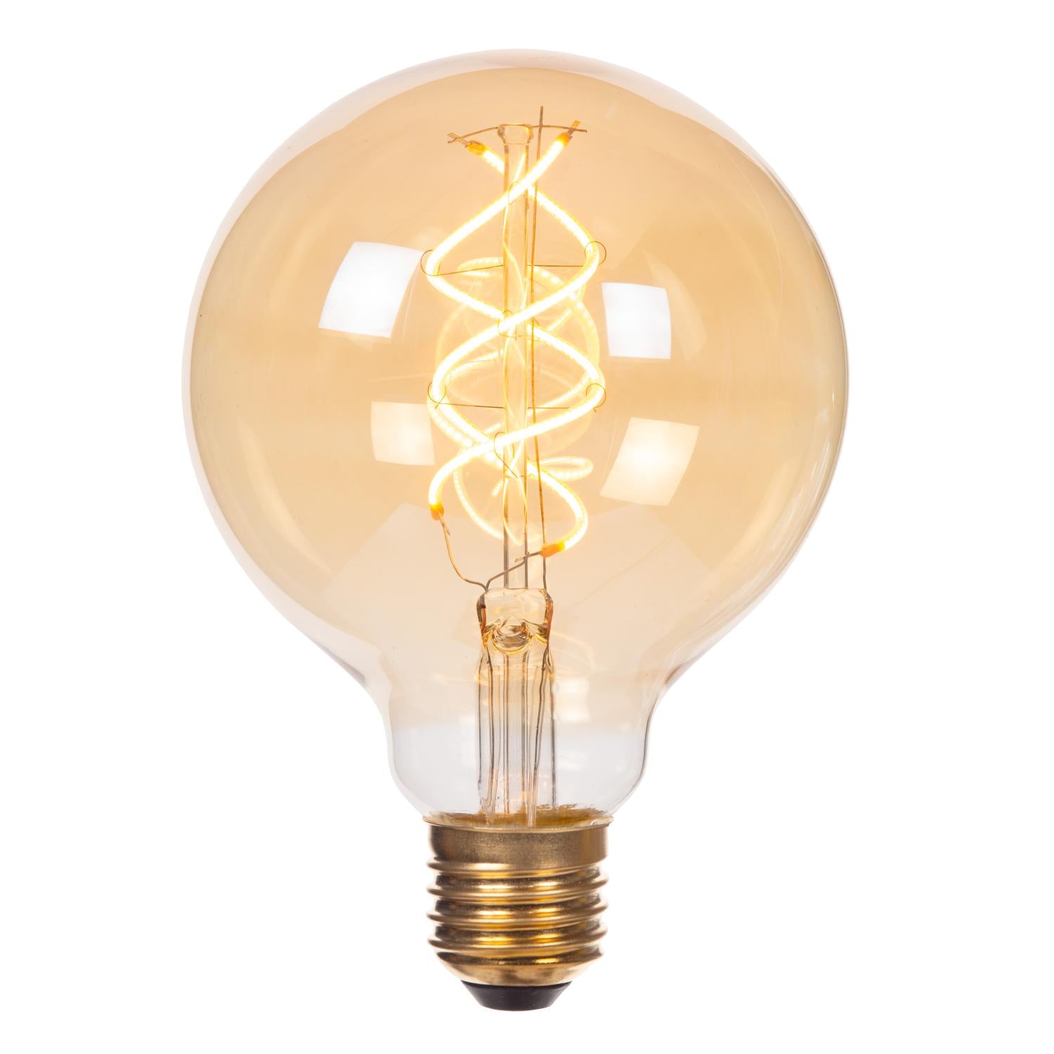 G95 - Filament lamp - Ø 9,5 cm - LED 3 StepDim (Memory) - E27 - 1x4,9W 2200K - Amber