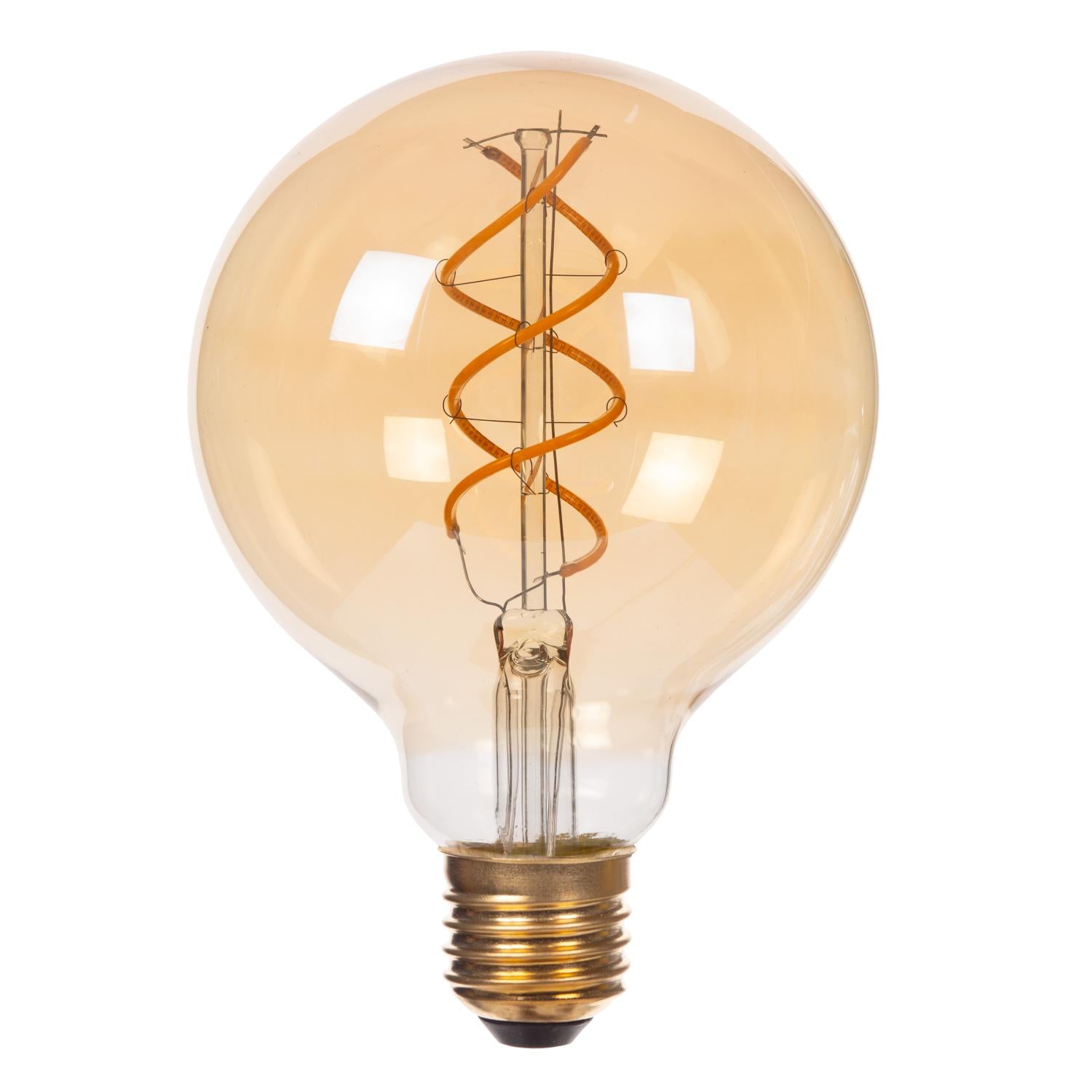 G95 - Filament lamp - Ø 9,5 cm - LED 3 StepDim (Memory) - E27 - 1x4,9W 2200K - Amber