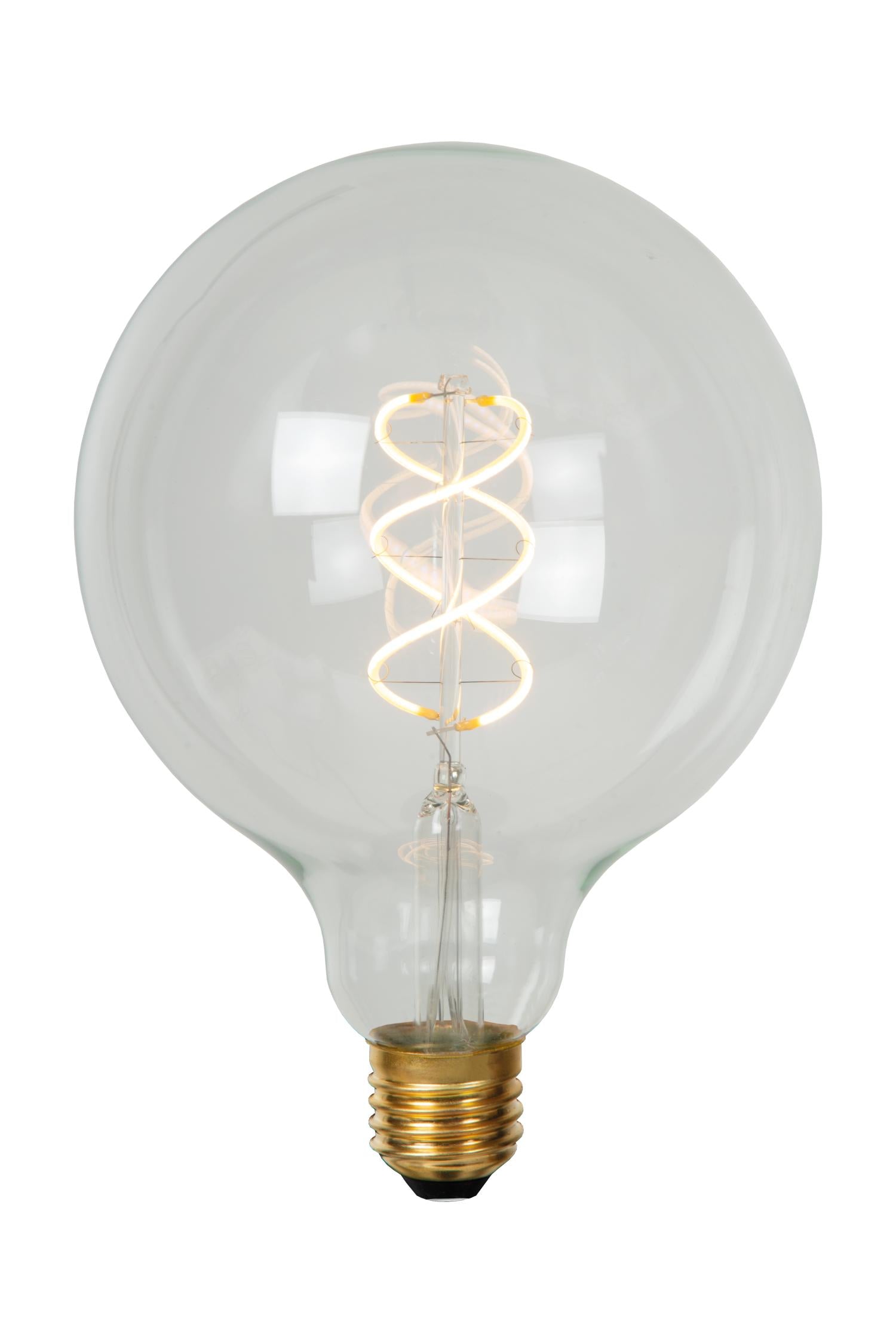 G125 - Filament lamp - Ø 12.5 cm - LED Dimmable - E27 - 1x4.9W 2700K - Transparent