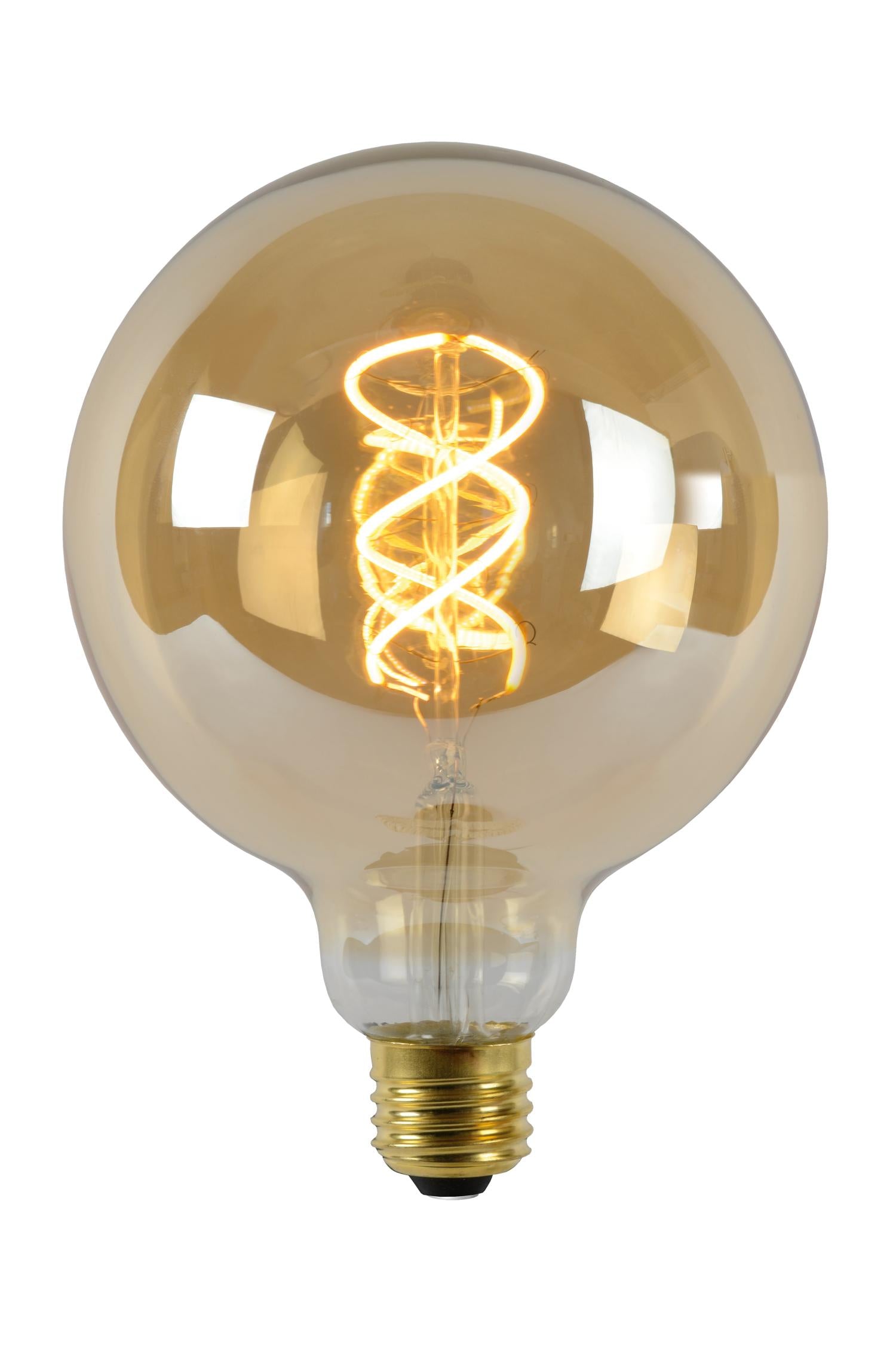 G125 - Filament lamp - Ø 12.5 cm - LED Dimmable - E27 - 1x4.9W 2200K - Amber