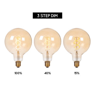G125 - Filament lamp - Ø 12.5 cm - LED 3 StepDim (Memory) - E27 - 1x4.9W 2200K - Amber