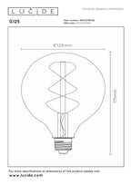 G125 - Filament lamp - Ø 12.5 cm - LED 3 StepDim (Memory) - E27 - 1x4.9W 2200K - Amber