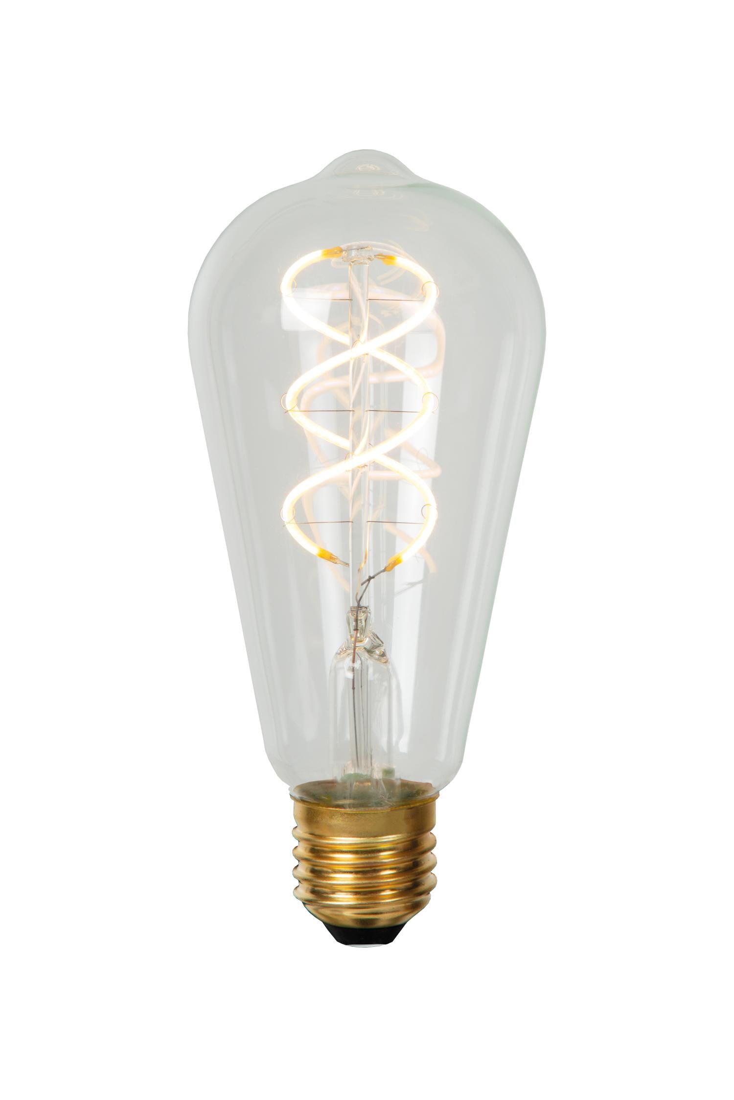 ST64 - Ampoule à filament - Ø 6,4 cm - LED Var. - E27 - 1x4,9W 2700K - Transparent