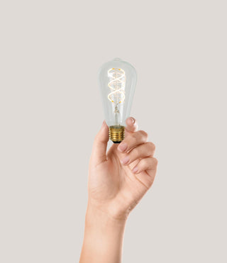 ST64 - Ampoule à filament - Ø 6,4 cm - LED Var. - E27 - 1x4,9W 2700K - Transparent