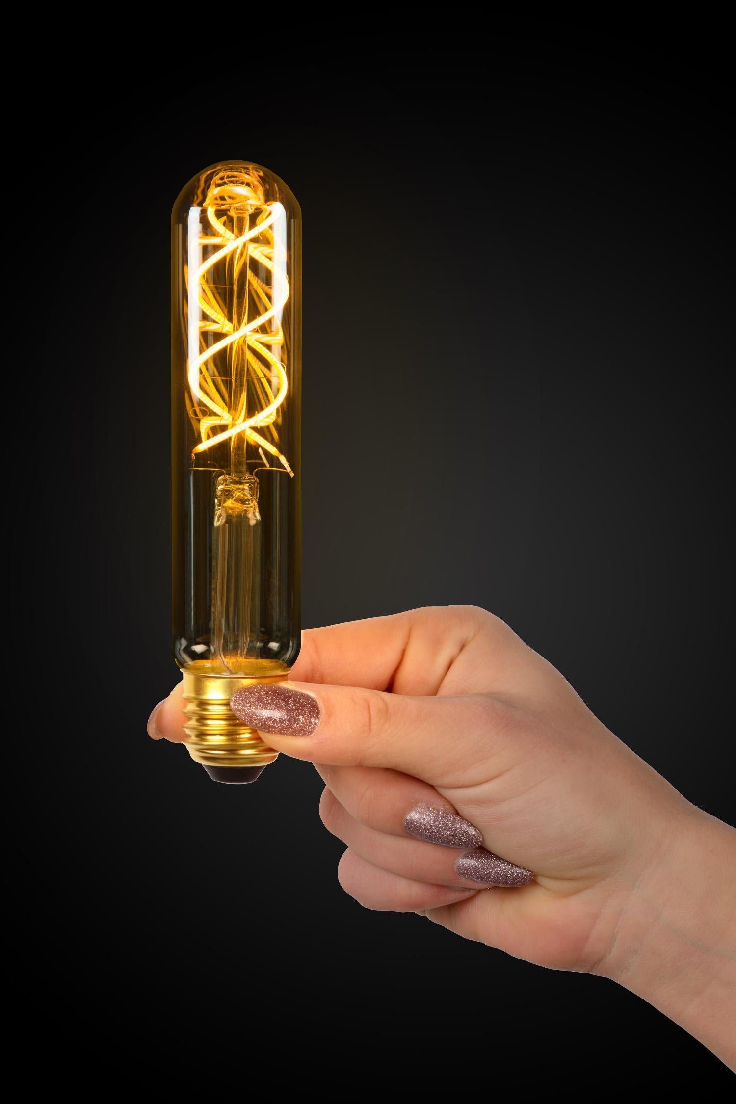 T32 - Filament lamp - Ø 3 cm - LED Dimb. - E27 - 1x4,9W 2200K - Amber