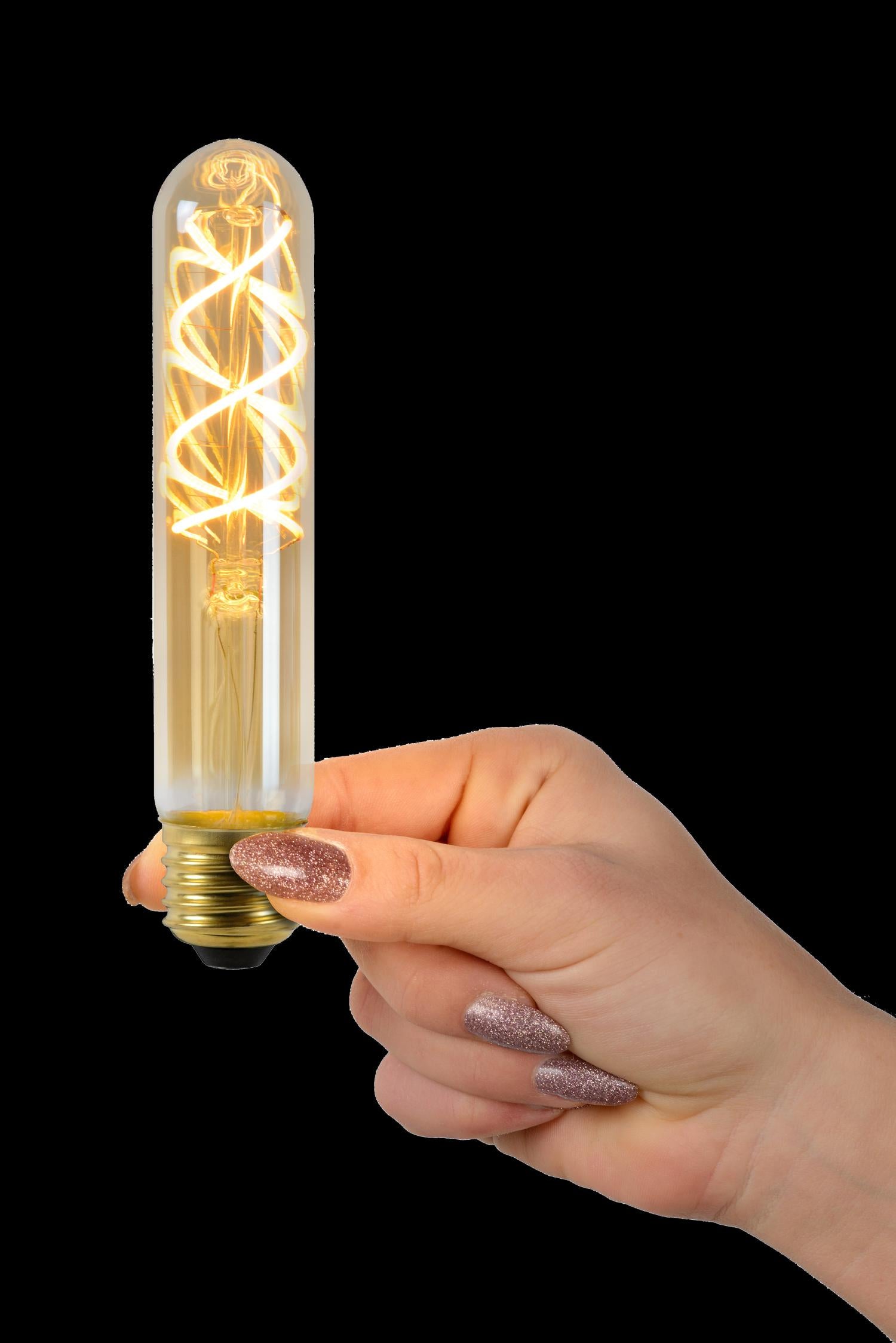 T32 - Filament lamp - Ø 3 cm - LED Dimb. - E27 - 1x4,9W 2200K - Amber