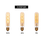 T32 - Ampoule à filament - Ø 3 cm - LED 3 StepDim (Memory) - E27 - 1x4,9W 2200K - Ambre